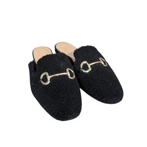 INC Gineen Faux Shearling Slip On Mules Size 8.5